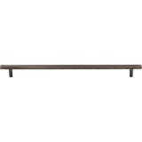 305 mm Center-to-Center Brushed Pewter Square Dominique Cabinet Bar Pull