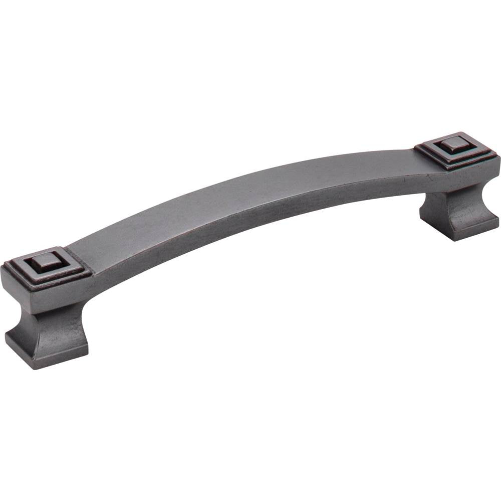 Jeffrey Alexander - 128 mm Center-to-Center Gun Metal Square Delmar Cabinet Pull - Gun Metal