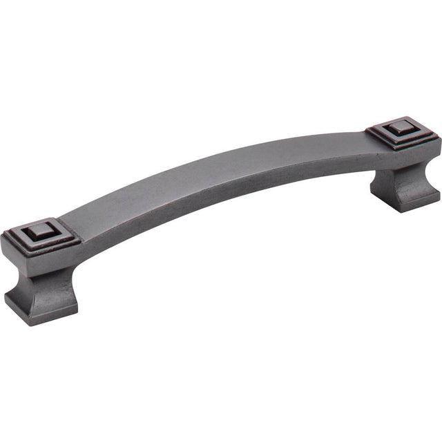 Jeffrey Alexander - 128 mm Center-to-Center Gun Metal Square Delmar Cabinet Pull - Gun Metal
