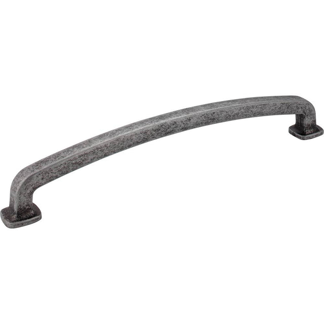 Jeffrey Alexander - 12'' Center-to-Center Distressed Antique Silver Belcastel 1 Appliance Handle - Distressed Antique Silver