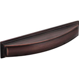 Jeffrey Alexander - 128 mm Center-to-Center Brushed Oil Rubbed Bronze Square Annadale Cabinet Cup Pull - Brushed Oil Rubbed Bronze