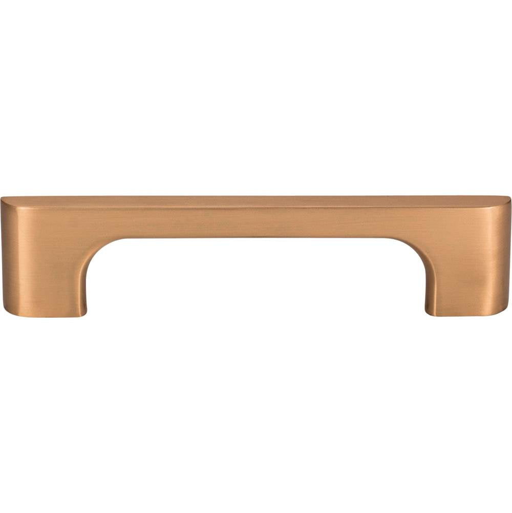 96 mm Center-to-Center Satin Bronze Asymmetrical Leyton Cabinet Pull