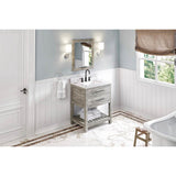 Jeffrey Alexander - 30'' Weathered Grey Wavecrest Vanity - Weathered Grey