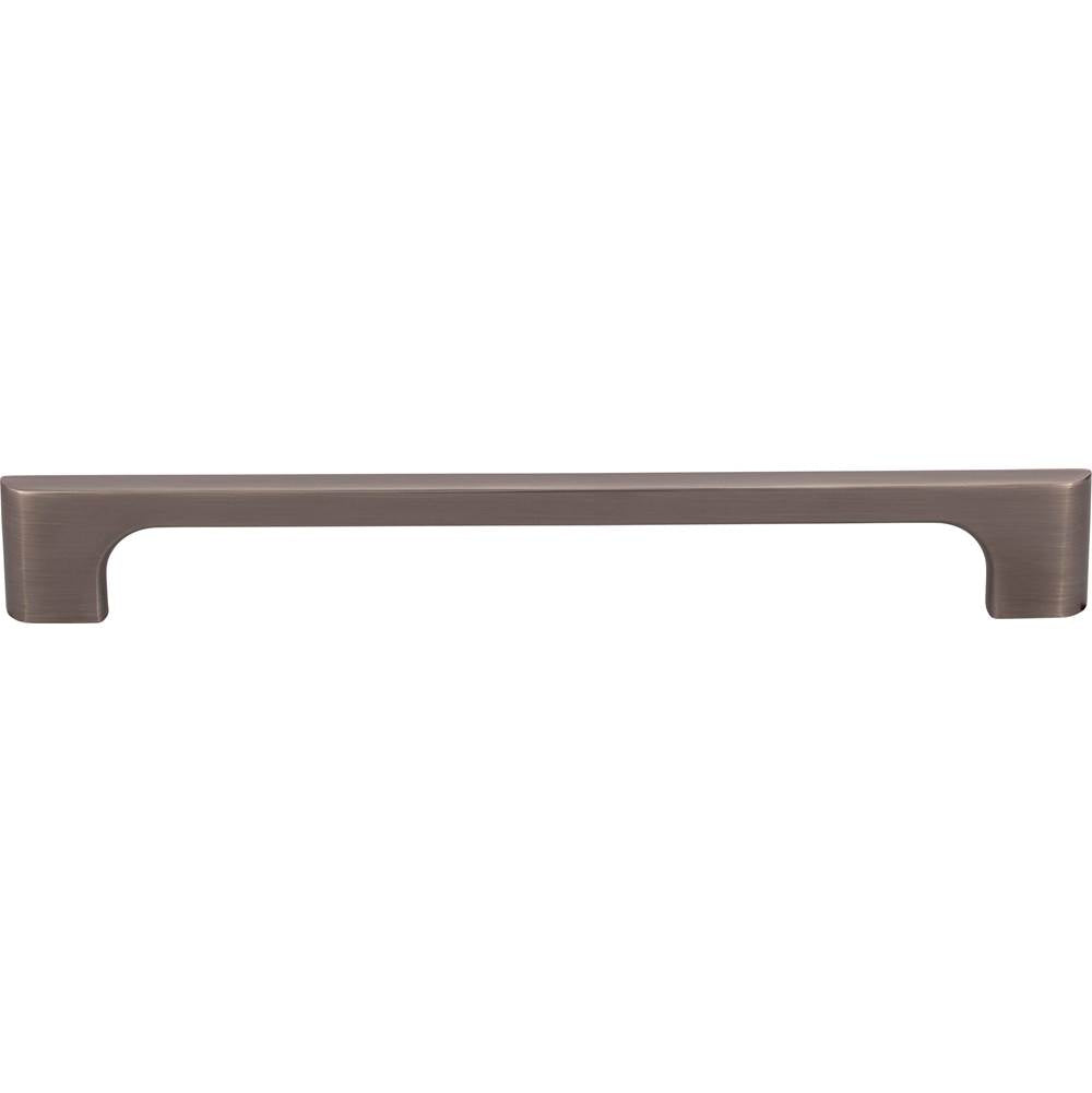 192 mm Center-to-Center Brushed Pewter Asymmetrical Leyton Cabinet Pull