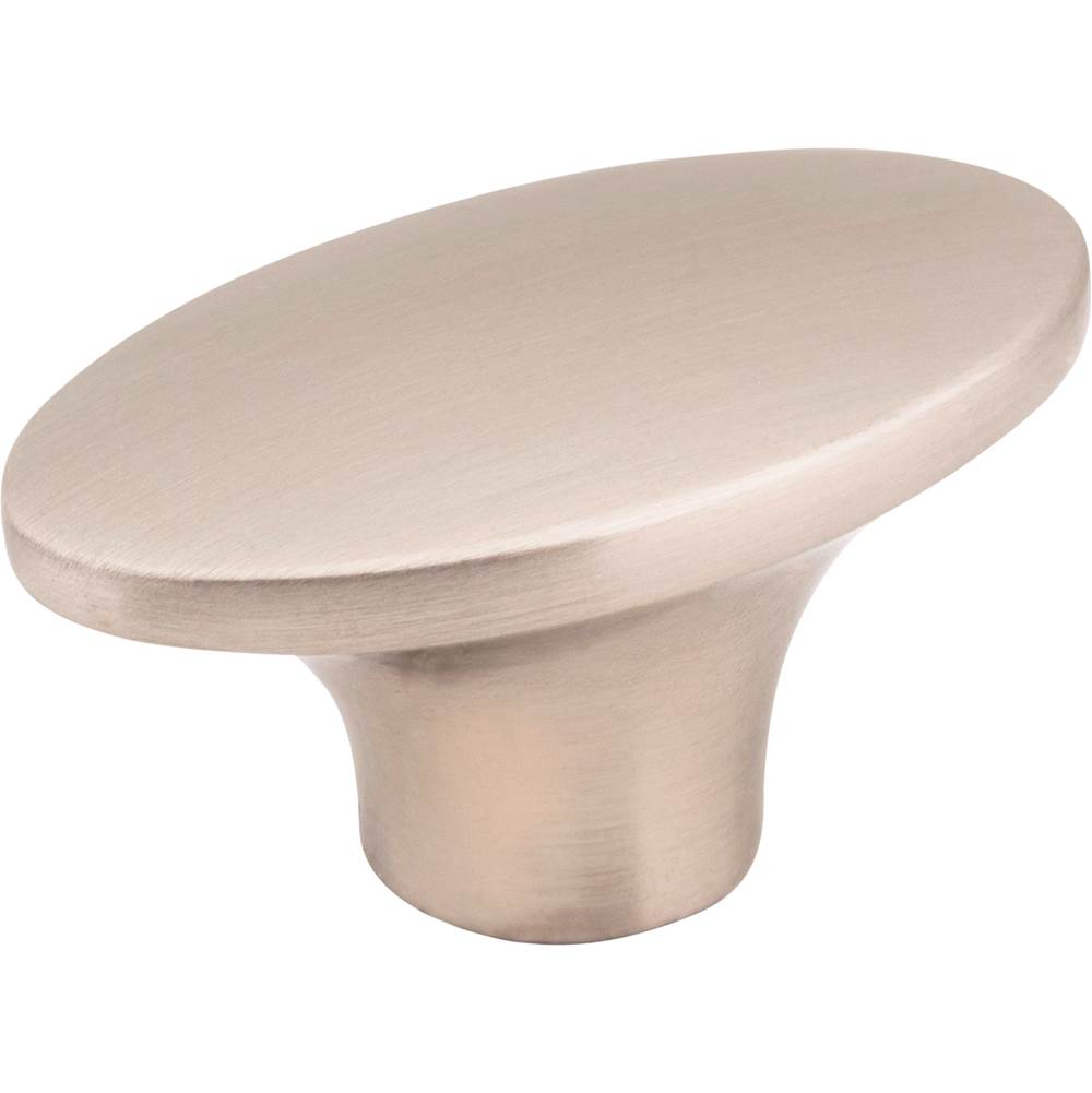 Jeffrey Alexander - 1-7/8'' Overall Length Satin Nickel Oval Hudson Cabinet Knob - Satin Nickel