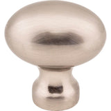 1-3/16'' Overall Length Satin Nickel Football Bordeaux Cabinet Knob