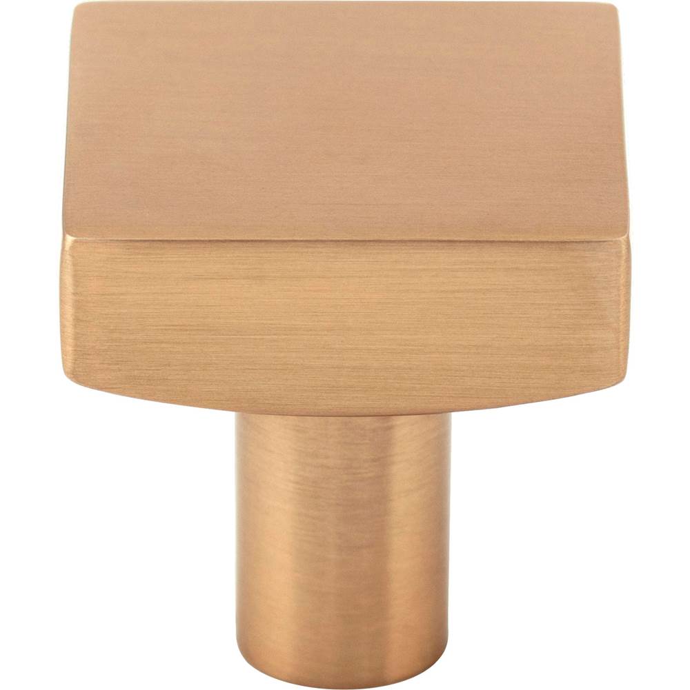 1-1/8'' Overall Length Satin Bronze Square Dominique Cabinet Knob