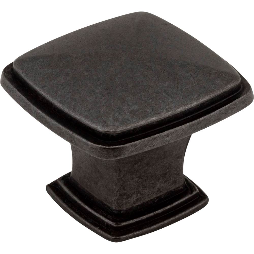 Jeffrey Alexander - 1-3/16'' Overall Length Gun Metal Square Milan 1 Cabinet Knob - Gun Metal