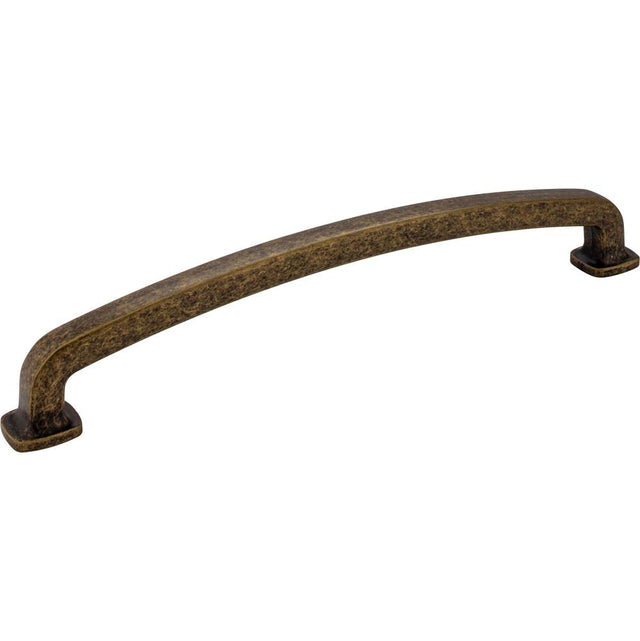 Jeffrey Alexander - 12'' Center-to-Center Distressed Antique Brass Belcastel 1 Appliance Handle - Distressed Antique Brass