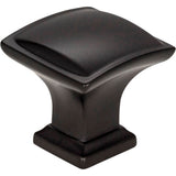 Jeffrey Alexander - 1-1/4'' Overall Length Matte Black Square Annadale Cabinet Knob - Matte Black