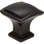 Jeffrey Alexander - 1-1/4'' Overall Length Matte Black Square Annadale Cabinet Knob - Matte Black