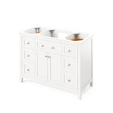 48'' Hale Blue Chatham Vanity, White Carrara Marble Vanity Top, undermount rectangle bowl