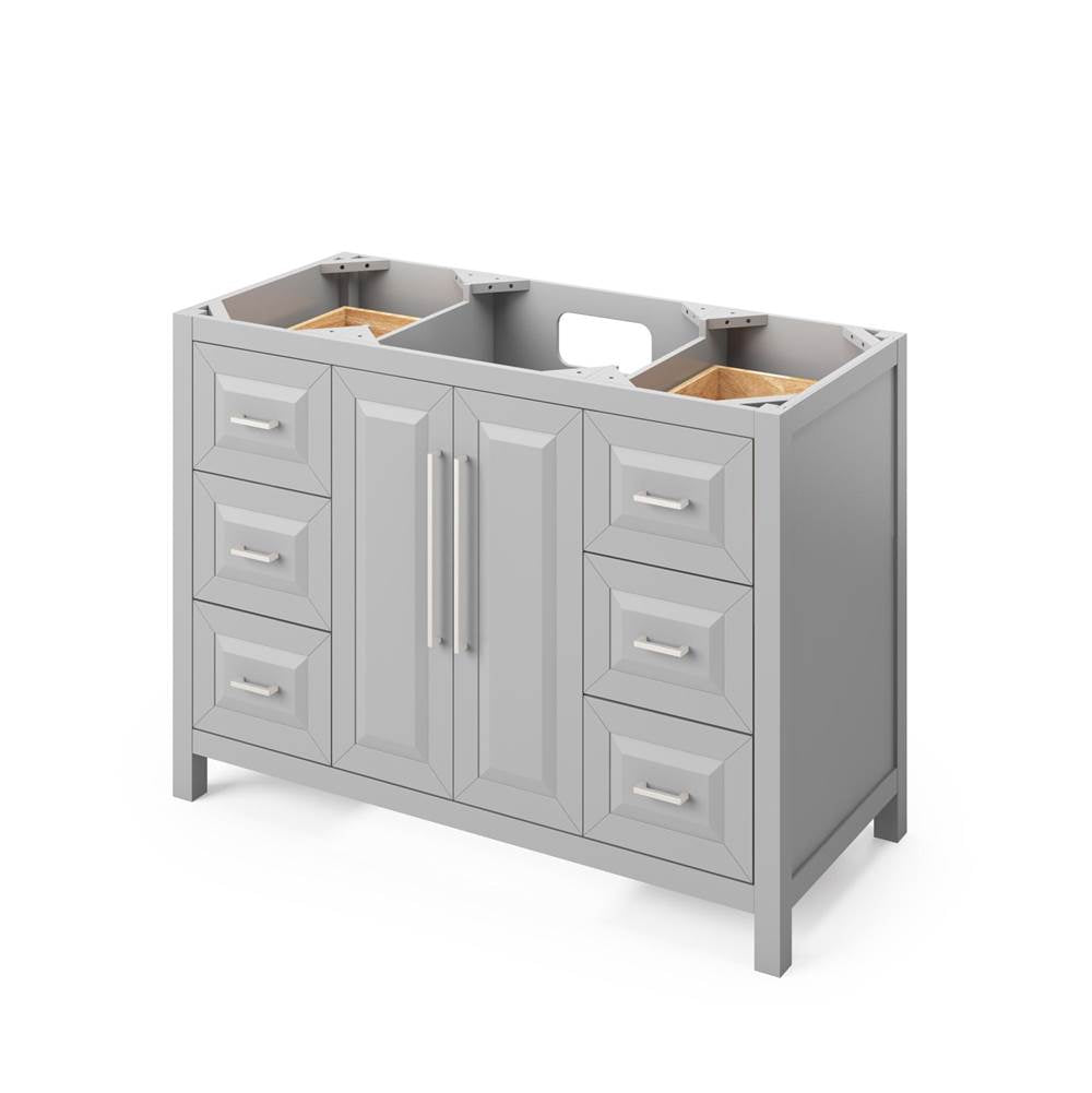 48'' Black Cade Vanity, White Carrara Marble Vanity Top, undermount rectangle bowl