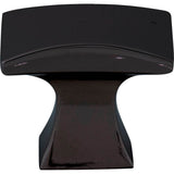 1-1/4'' Overall Length Matte Black Flared Philip Cabinet Knob