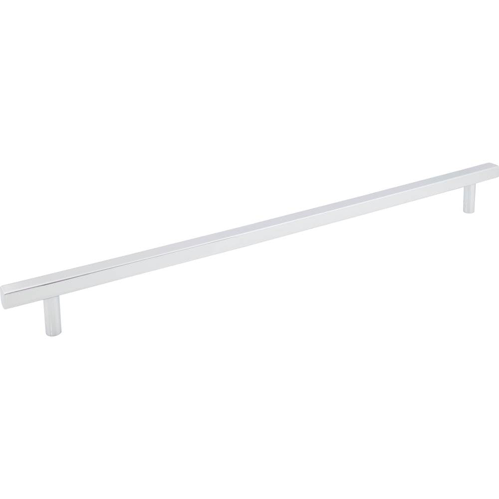 Jeffrey Alexander - 18'' Center-to-Center Polished Chrome Square Dominique Appliance Handle - Polished Chrome