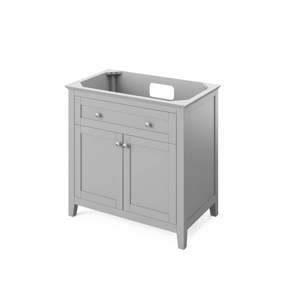 36'' Hale Blue Chatham Vanity, White Carrara Marble Vanity Top, undermount rectangle bowl