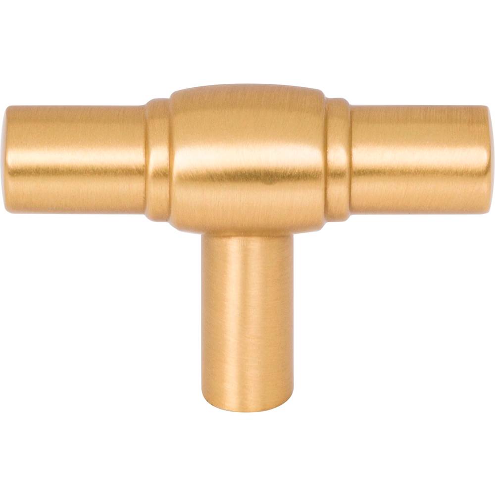 2'' Brushed Gold Hayworth Cabinet ''T'' Knob