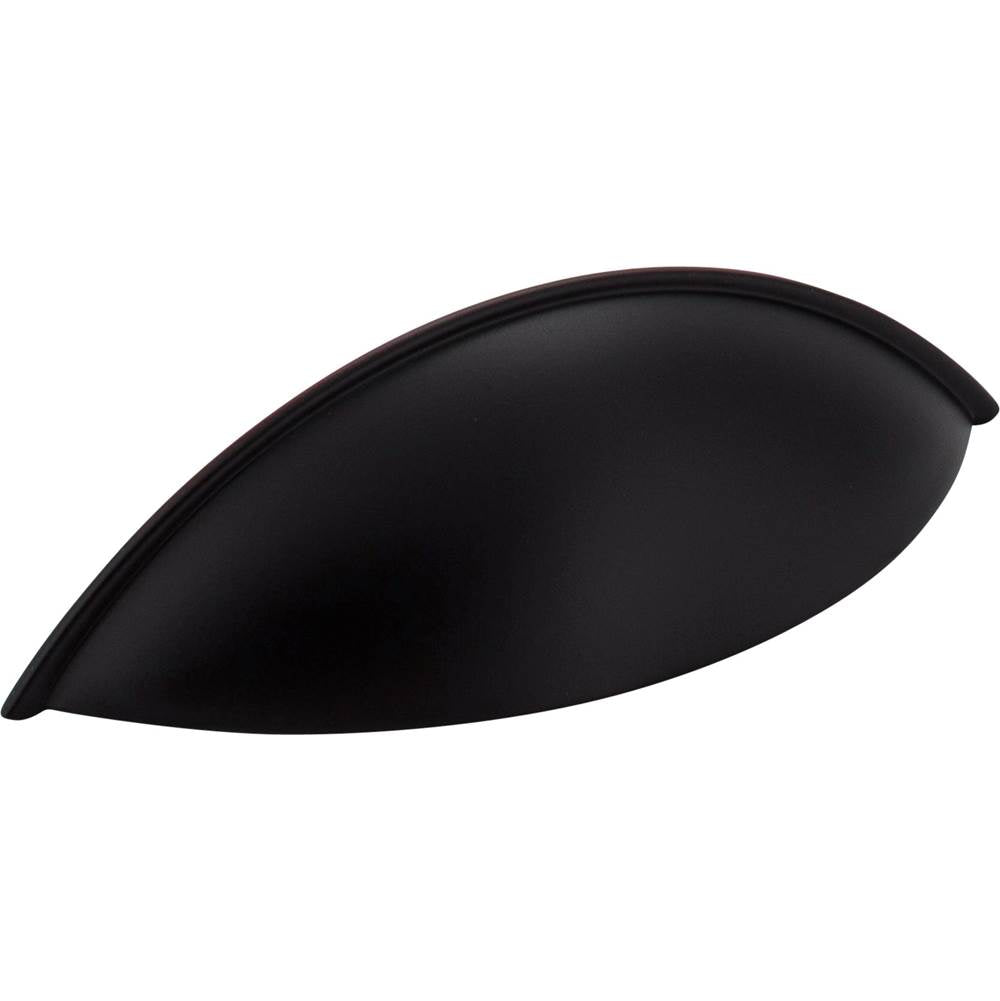Jeffrey Alexander - 96 mm Center-to-Center Matte Black Bordeaux Cabinet Cup Pull - Matte Black
