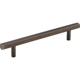 Jeffrey Alexander - 128 mm Center-to-Center Brushed Pewter Square Dominique Cabinet Bar Pull - Brushed Pewter