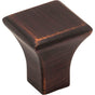 Jeffrey Alexander - 7/8'' Overall Length Brushed Oil Rubbed Bronze Square Marlo Cabinet Knob - Brushed Oil Rubbed Bronze