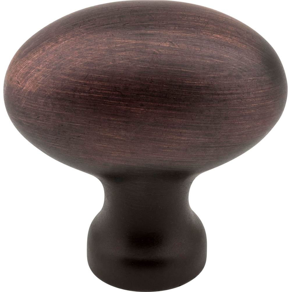 1-9/16'' Overall Length Brushed Oil Rubbed Bronze Football Lyon Cabinet Knob