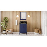 Jeffrey Alexander - 24'' Hale Blue Theodora Vanity, Black Granite Vanity Top, Undermount Rectangle Bowl - Hale Blue