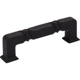 Jeffrey Alexander - 96 mm Center-to-Center Matte Black Rustic Twist Tahoe Cabinet Pull - Black