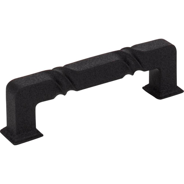 Jeffrey Alexander - 96 mm Center-to-Center Matte Black Rustic Twist Tahoe Cabinet Pull - Black