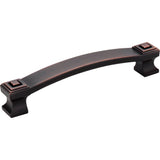 Jeffrey Alexander - 128 mm Center-to-Center Brushed Oil Rubbed Bronze Square Delmar Cabinet Pull - Brushed Oil Rubbed Bronze