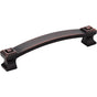 Jeffrey Alexander - 128 mm Center-to-Center Brushed Oil Rubbed Bronze Square Delmar Cabinet Pull - Brushed Oil Rubbed Bronze
