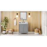 Jeffrey Alexander - 30'' Grey Theodora Vanity - Grey