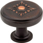 Jeffrey Alexander - 1-3/8'' Diameter Brushed Oil Rubbed Bronze Baroque Lafayette Cabinet Knob - Brushed Oil Rubbed Bronze