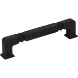 Jeffrey Alexander - 128 mm Center-to-Center Matte Black Rustic Twist Tahoe Cabinet Pull - Black