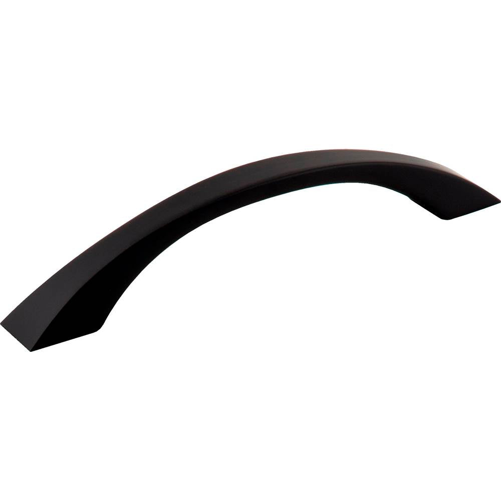 Jeffrey Alexander - 128 mm Center-to-Center Matte Black Flared Philip Cabinet Pull - Matte Black