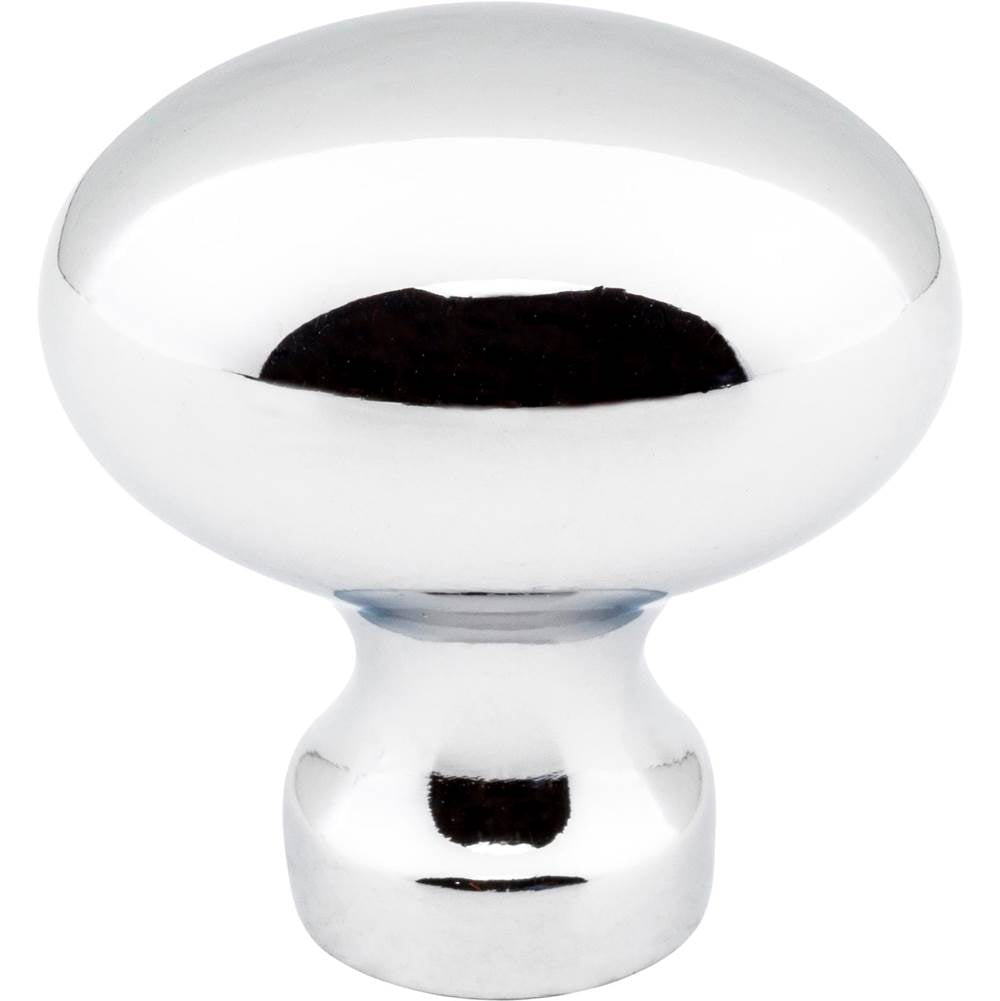 1-3/16'' Overall Length Polished Chrome Football Bordeaux Cabinet Knob
