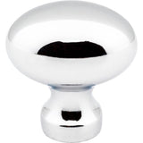 1-3/16'' Overall Length Polished Chrome Football Bordeaux Cabinet Knob