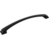 Jeffrey Alexander - 12'' Center-to-Center Matte Black Arched Roman Appliance Handle - Matte Black