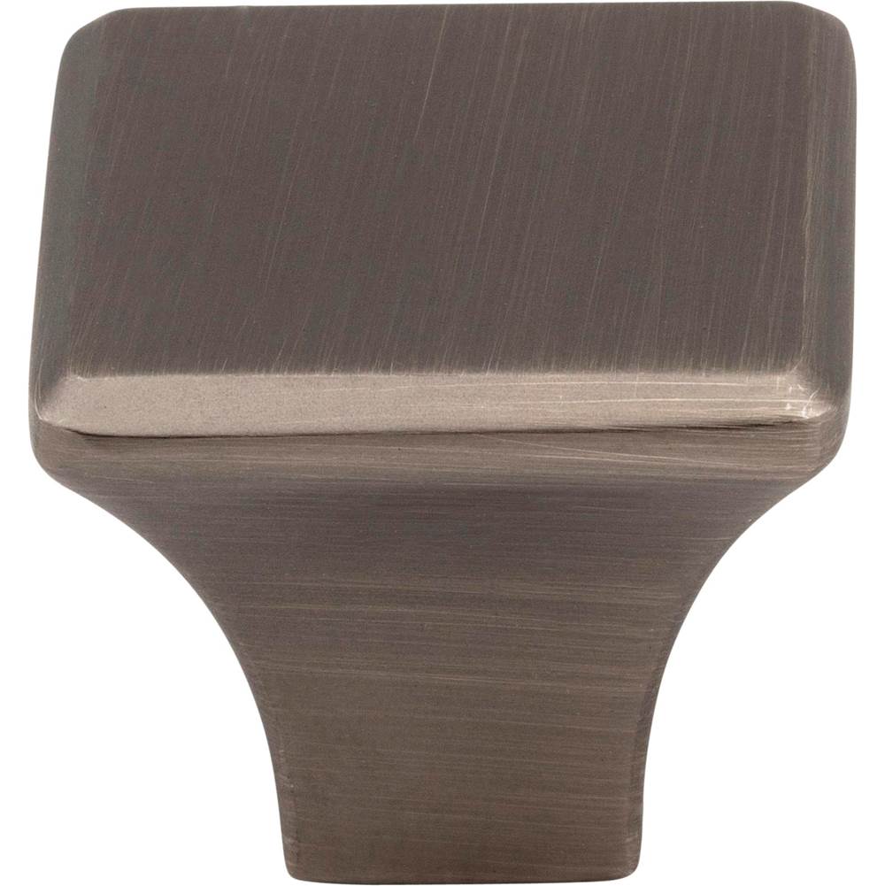 1-1/8'' Overall Length Brushed Pewter Square Marlo Cabinet Knob