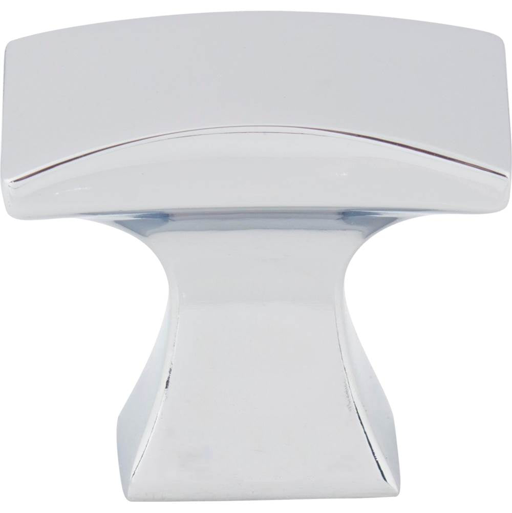 1-1/4'' Overall Length Polished Chrome Flared Philip Cabinet Knob