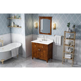 36'' Hale Blue Chatham Vanity, Calacatta Vienna Quartz Vanity Top, undermount rectangle bowl