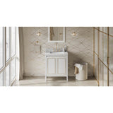 Jeffrey Alexander - 30'' White Percival Vanity - White