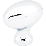 Jeffrey Alexander - 1-9/16'' Overall Length Polished Chrome Football Lyon Cabinet Knob - Polished Chrome