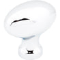 Jeffrey Alexander - 1-9/16'' Overall Length Polished Chrome Football Lyon Cabinet Knob - Polished Chrome