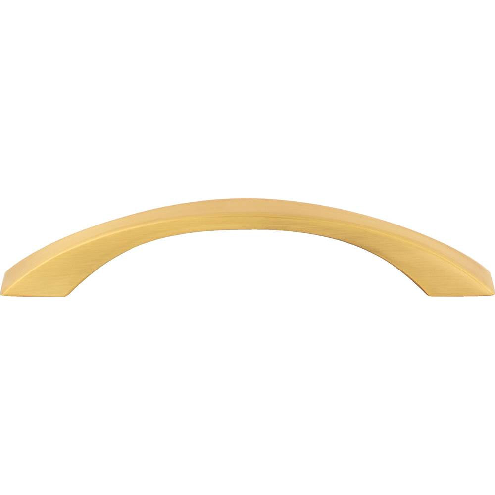 128 mm Center-to-Center Brushed Gold Flared Philip Cabinet Pull