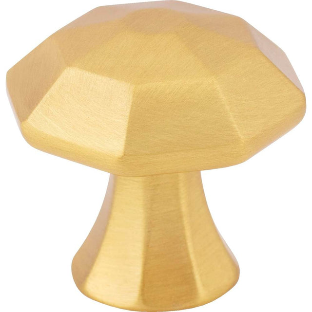 Jeffrey Alexander - 1-1/4'' Overall Length Brushed Gold Octagonal Wheeler Cabinet Knob - Brushed Gold