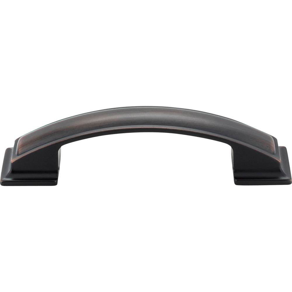 96 mm Center-to-Center Brushed Oil Rubbed Bronze Square Annadale Cabinet Pull