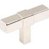 Jeffrey Alexander - 2'' Polished Nickel Zane Cabinet ''T'' Knob - Polished Nickel