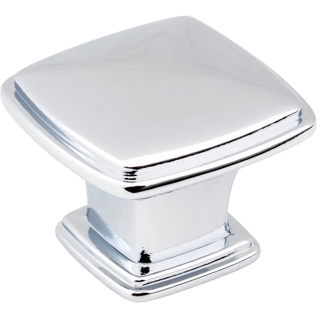 Jeffrey Alexander - 1-3/16'' Overall Length Polished Chrome Square Milan 1 Cabinet Knob - Polished Chrome