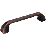 Jeffrey Alexander - 128 mm Center-to-Center Brushed Oil Rubbed Bronze Square Marlo Cabinet Pull - Brushed Oil Rubbed Bronze