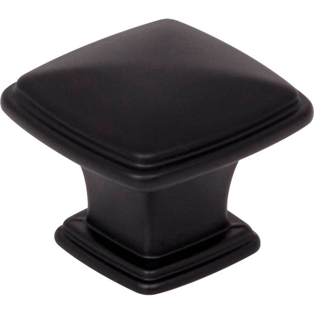 Jeffrey Alexander - 1-3/16'' Overall Length Matte Black Square Milan 1 Cabinet Knob - Matte Black